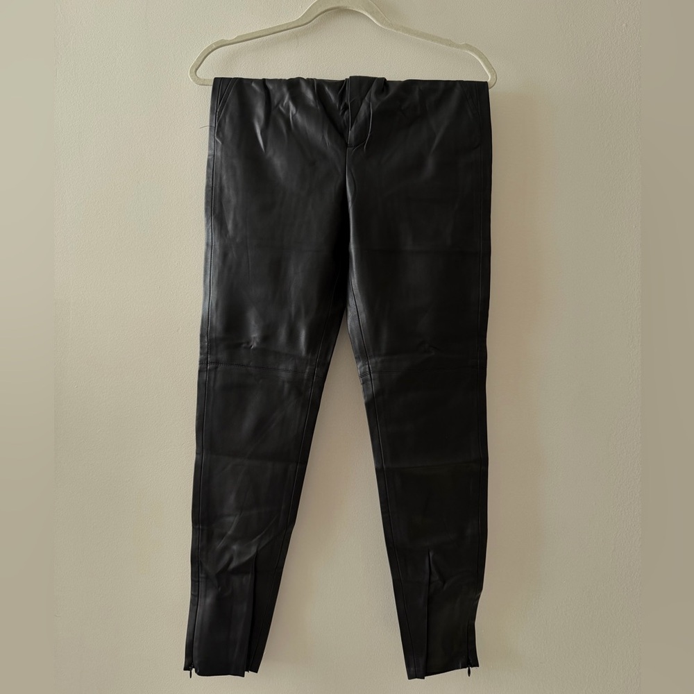 Zara Dark Leather Trousers